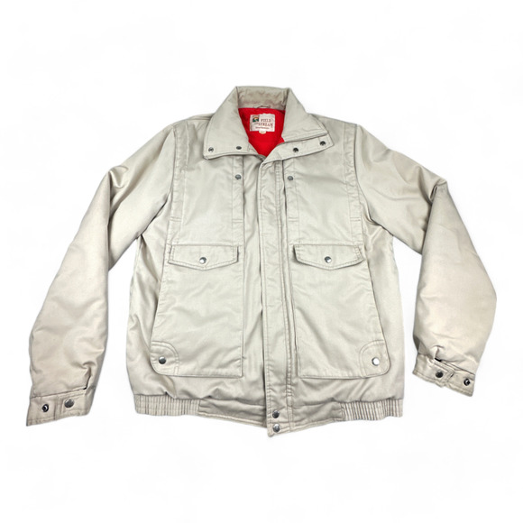 Vintage Field Stream Jacket Adult EXTRA LARGE TALL Beige 80s Hunting Coat Lined - Picture 1 of 11